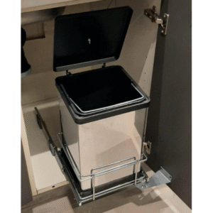 Tacho cuadrado de acero inoxidable con sistema extraíble